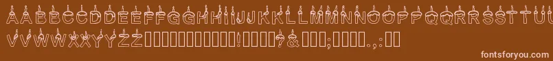 Timetoparty Font – Pink Fonts on Brown Background