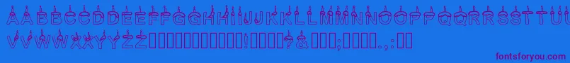 Timetoparty Font – Purple Fonts on Blue Background