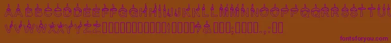 Timetoparty Font – Purple Fonts on Brown Background