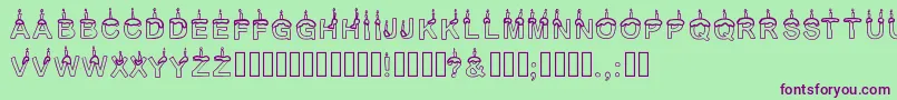 Timetoparty Font – Purple Fonts on Green Background