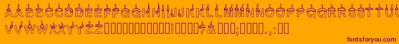 Timetoparty Font – Purple Fonts on Orange Background