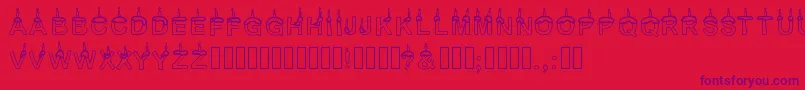 Timetoparty Font – Purple Fonts on Red Background
