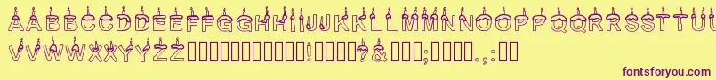 Timetoparty Font – Purple Fonts on Yellow Background