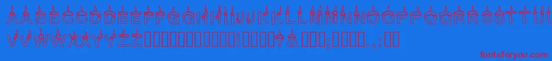 Timetoparty Font – Red Fonts on Blue Background