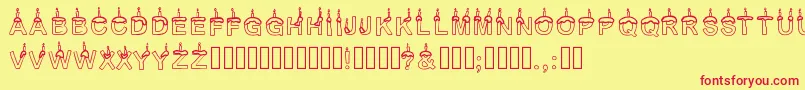Timetoparty Font – Red Fonts on Yellow Background