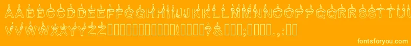 Timetoparty Font – Yellow Fonts on Orange Background
