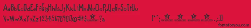 Peixe Font – Black Fonts on Red Background