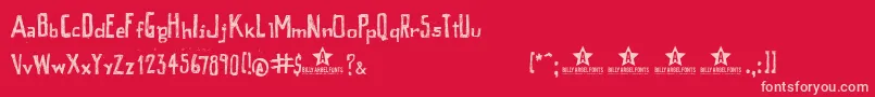 Peixe Font – Pink Fonts on Red Background