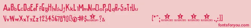 Peixe Font – Red Fonts on Pink Background