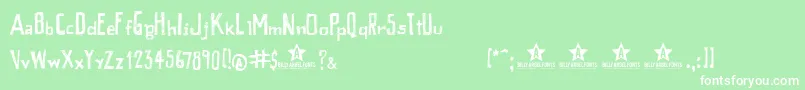 Peixe Font – White Fonts on Green Background