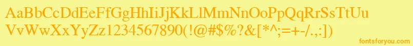 GrecoLightSsiNormal Font – Orange Fonts on Yellow Background
