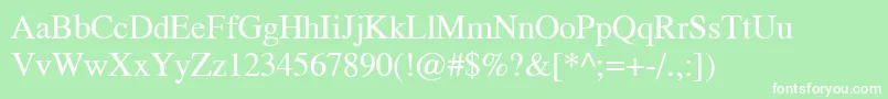 GrecoLightSsiNormal Font – White Fonts on Green Background