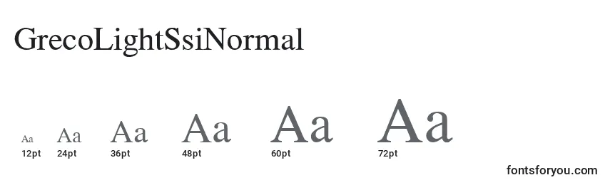 GrecoLightSsiNormal Font Sizes