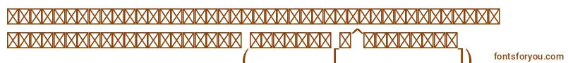 Fonte LucidamathstdExtension – fontes marrons em um fundo branco