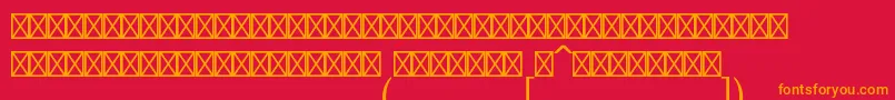 Police LucidamathstdExtension – polices orange sur fond rouge