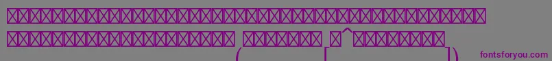 フォントLucidamathstdExtension – 紫色のフォント、灰色の背景