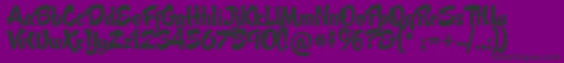 CandyScript Font – Black Fonts on Purple Background