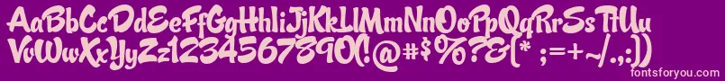 CandyScript Font – Pink Fonts on Purple Background