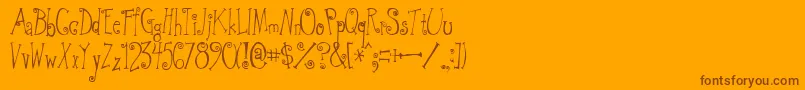 GreywolfQuirk Font – Brown Fonts on Orange Background