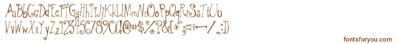 Шрифт GreywolfQuirk – коричневые шрифты на белом фоне