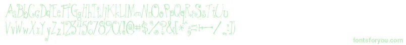 GreywolfQuirk Font – Green Fonts on White Background