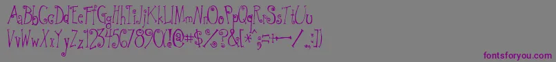 Шрифт GreywolfQuirk – фиолетовые шрифты на сером фоне