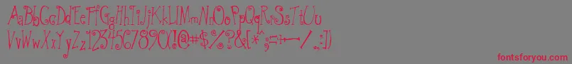GreywolfQuirk Font – Red Fonts on Gray Background