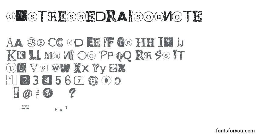 DistressedRansomNote-fontti – aakkoset, numerot, erikoismerkit