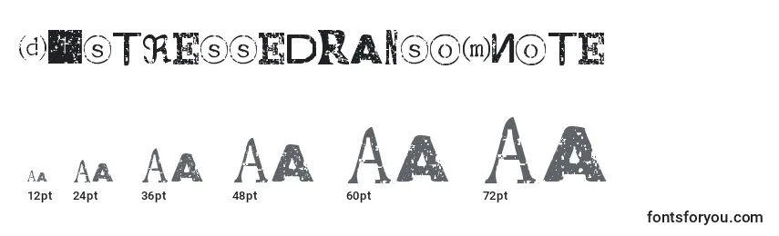 DistressedRansomNote Font Sizes