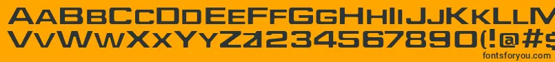 Шрифт Jeffe – чёрные шрифты на оранжевом фоне