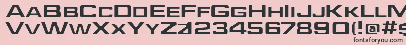 フォントJeffe – ピンクの背景に黒い文字