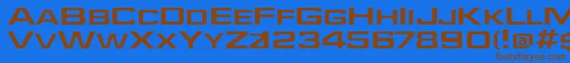 Jeffe Font – Brown Fonts on Blue Background