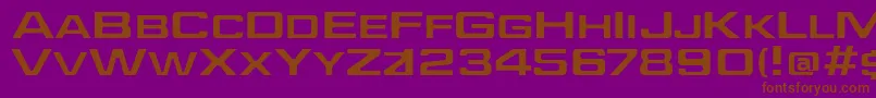 フォントJeffe – 紫色の背景に茶色のフォント