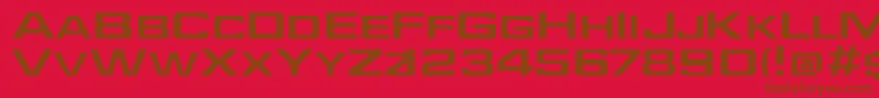 フォントJeffe – 赤い背景に茶色の文字