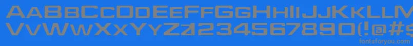フォントJeffe – 青い背景に灰色の文字