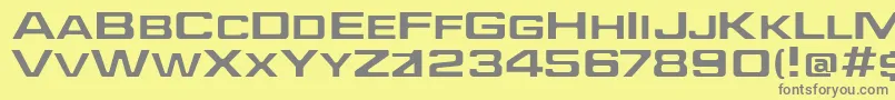 フォントJeffe – 黄色の背景に灰色の文字