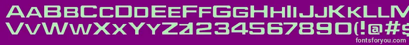 フォントJeffe – 紫の背景に緑のフォント