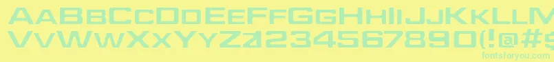 Jeffe Font – Green Fonts on Yellow Background