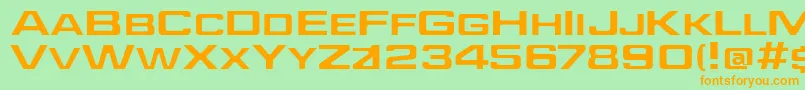 Jeffe Font – Orange Fonts on Green Background