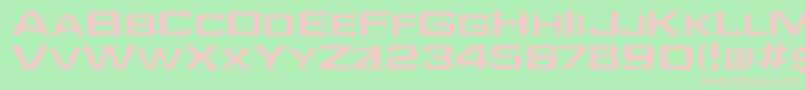 Fonte Jeffe – fontes rosa em um fundo verde