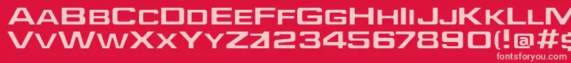 フォントJeffe – 赤い背景にピンクのフォント