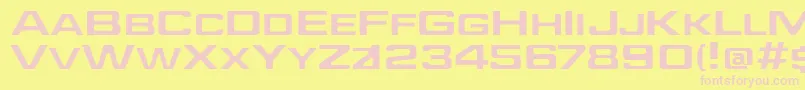 Jeffe Font – Pink Fonts on Yellow Background