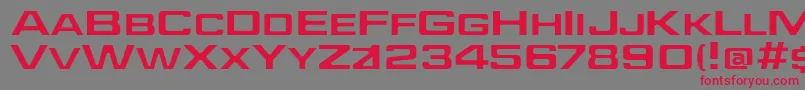 Jeffe Font – Red Fonts on Gray Background