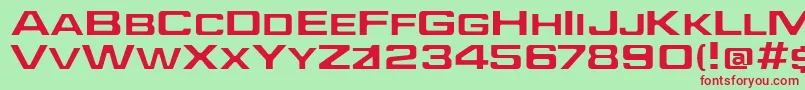 Jeffe Font – Red Fonts on Green Background
