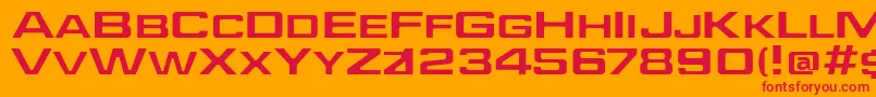 Jeffe Font – Red Fonts on Orange Background