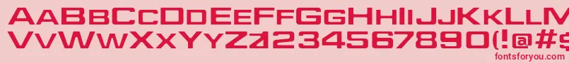 Jeffe Font – Red Fonts on Pink Background