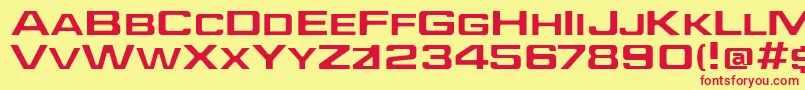 Jeffe Font – Red Fonts on Yellow Background