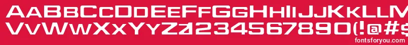 Jeffe Font – White Fonts on Red Background