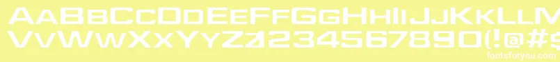 Шрифт Jeffe – белые шрифты на жёлтом фоне