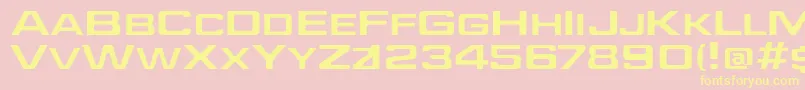 フォントJeffe – 黄色のフォント、ピンクの背景